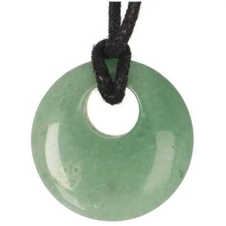 Groene aventurijn circle donut hanger nr. 16 - 10 gram | Edelsteen sieraad