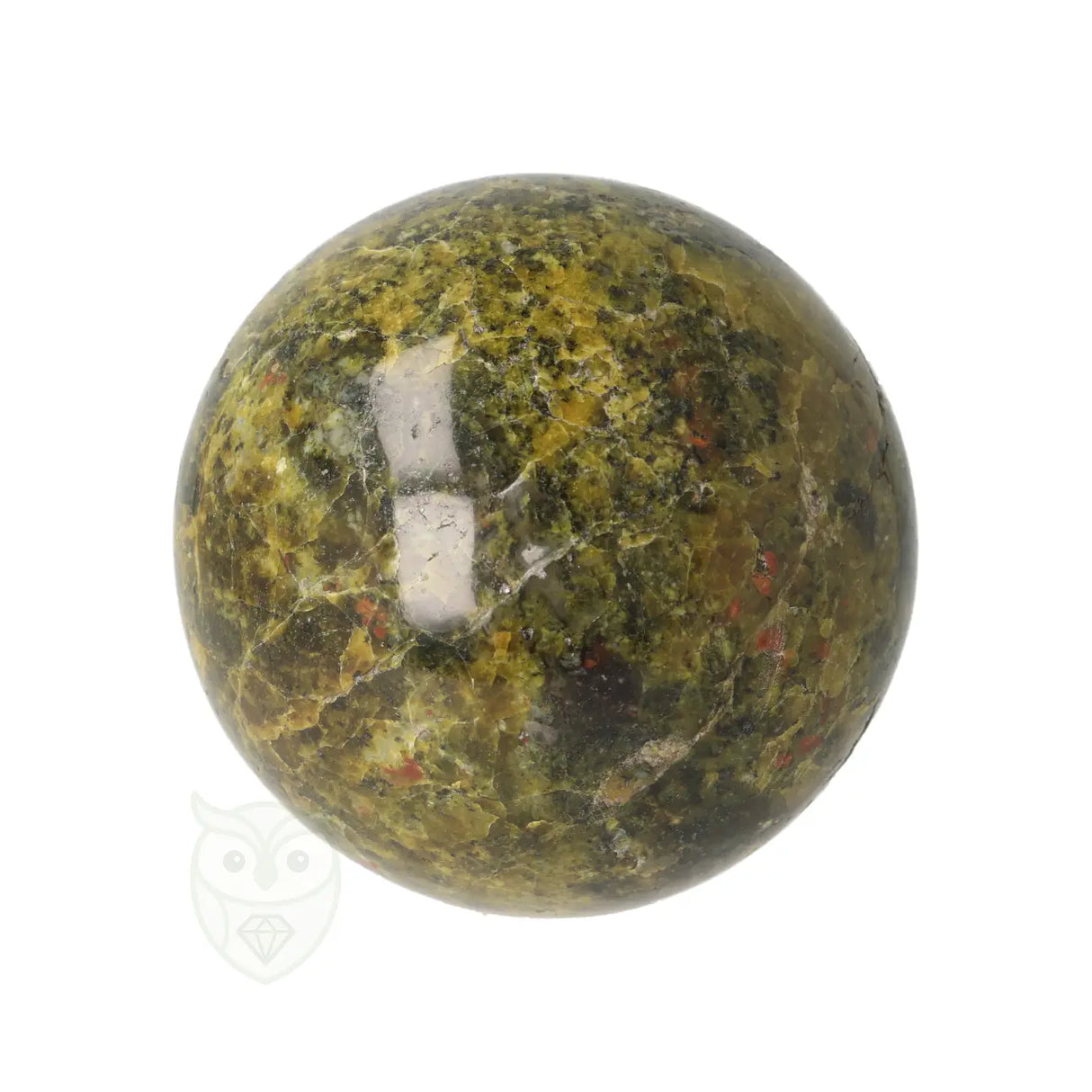 Groene opaal bol nr. 18 - 310 gram - Ø 6.38 cm | Edelsteen bol