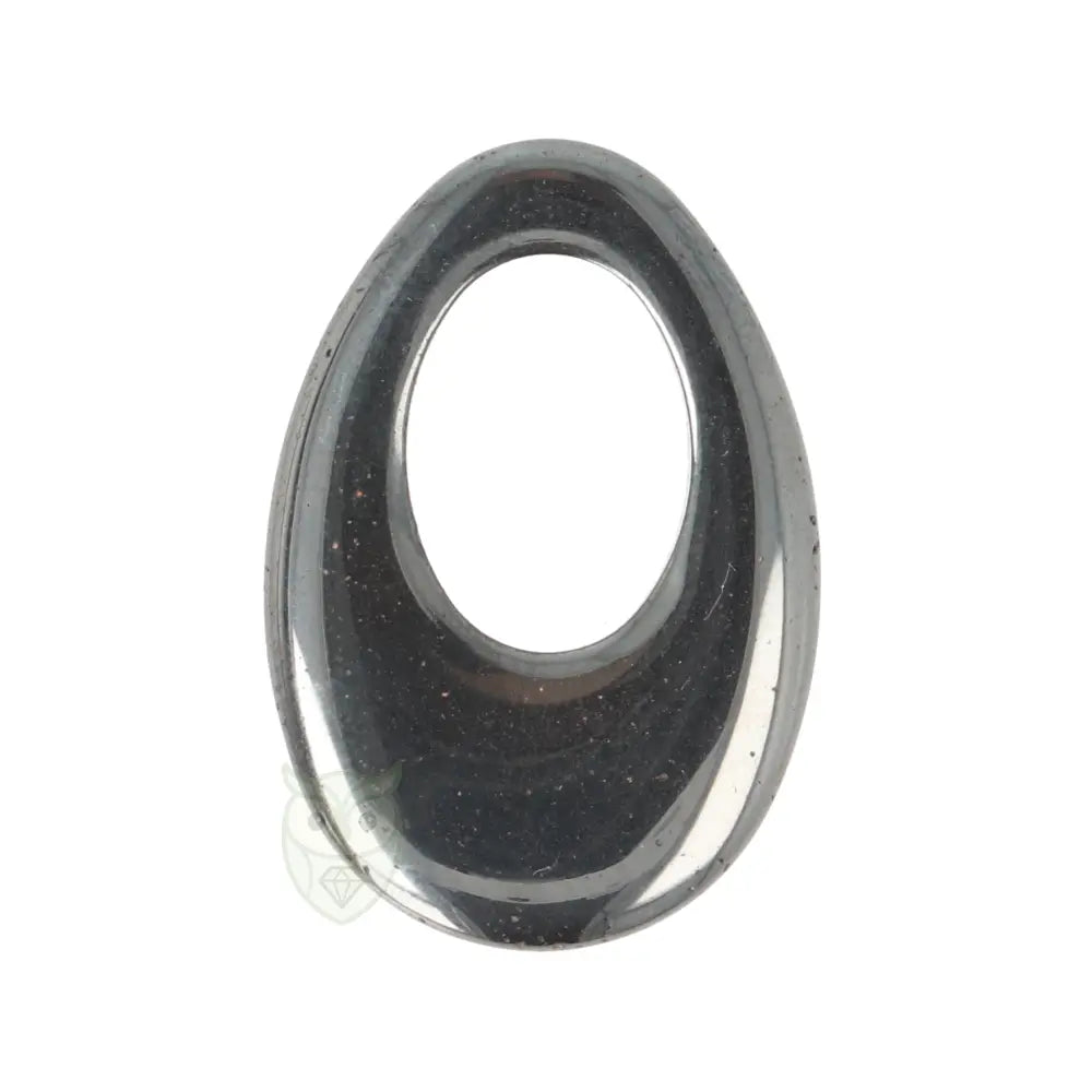 Hematiet -  ovale donut hanger | Edelsteen sieraad