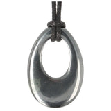 Hematiet -  ovale donut hanger | Edelsteen sieraad