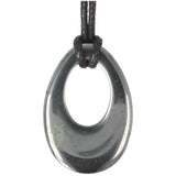 Hematiet -  ovale donut hanger | Edelsteen sieraad