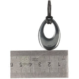 Hematiet -  ovale donut hanger | Edelsteen sieraad