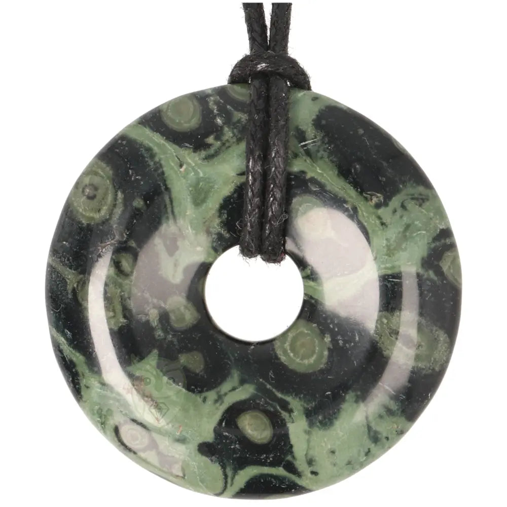 Jaspis kambaba donut hanger nr. 16 - Ø 4 cm | Edelsteen sieraad
