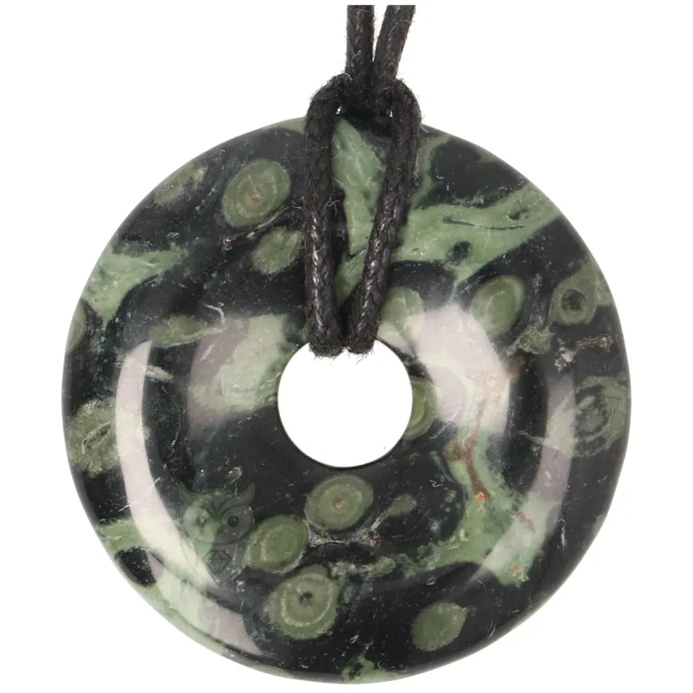 Jaspis kambaba donut hanger nr. 16 - Ø 4 cm | Edelsteen sieraad