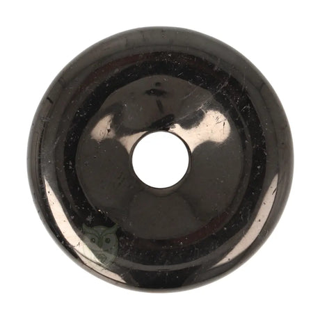 Jet ( Git - Gagaat ) donut (Pi-Stone) Nr 18 - Ø4 cm | Edelsteen sieraad