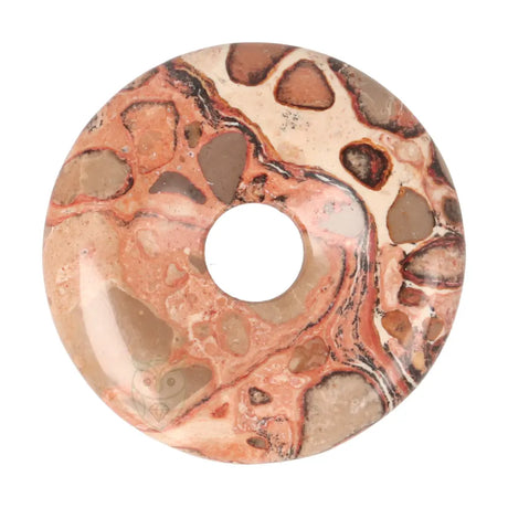 Kalkooliet - Leopardiet  Donut Nr 12 - Ø 4 cm | Edelsteen sieraad
