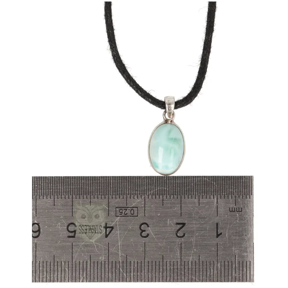 Larimar zilveren hanger nr. 12 - 2 gram | Edelsteen sieraad