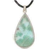 Larimar zilveren hanger nr. 20 - 11,5 gram | Edelsteen sieraad