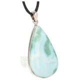 Larimar zilveren hanger nr. 20 - 11,5 gram | Edelsteen sieraad