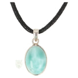 Larimar zilveren hanger nr. 4 - 2,5 gram | Edelsteen sieraad