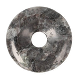 Larvikiet (Noorse Maansteen) donut hanger nr. 17 - Ø 4 cm | Edelsteen sieraad