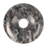 Larvikiet (Noorse Maansteen) donut hanger nr. 23 - Ø 4 cm | Edelsteen sieraad