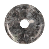Larvikiet (Noorse Maansteen) donut hanger nr. 18 - Ø 4 cm | Edelsteen sieraad
