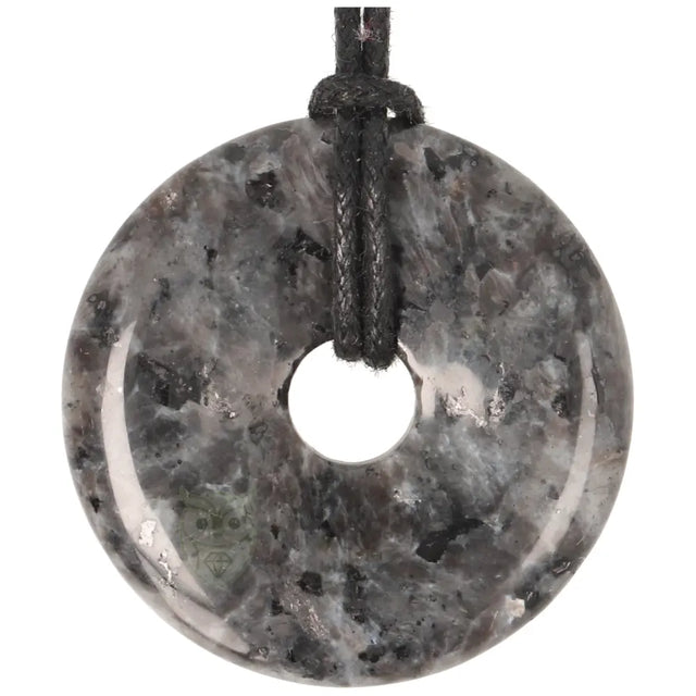 Larvikiet donut hanger nr. 18 - Ø 4 cm | Edelstenen Pi-stone kopen