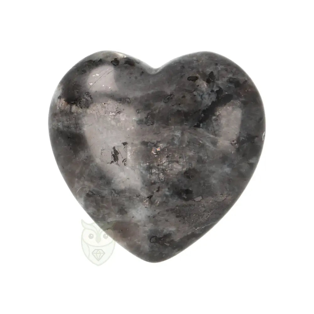 Larvikiet hart ± 3 cm nr. 5 - 15 gram | Edelsteen hart