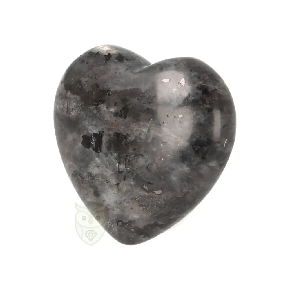Larvikiet hart ± 3 cm nr. 5 - 15 gram | Edelsteen hart