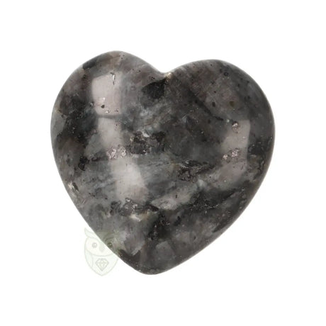 Larvikiet hart ± 3 cm nr. 7 - 16 gram | Edelsteen hart