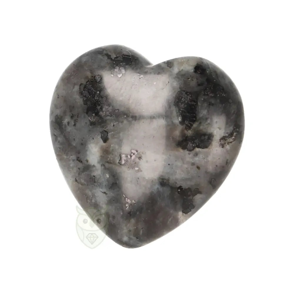 Larvikiet hart ± 3 cm nr. 8 - 16 gram | Edelsteen hart