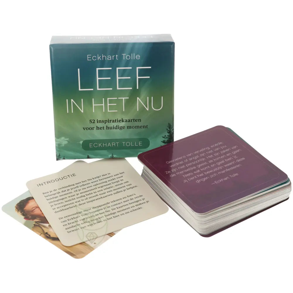 Leef in het Nu kaarten met citaten en fotografie van Eckhart Tolle