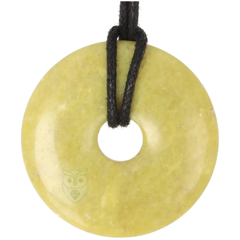 Lizardiet (Noorse Jade) donut hanger nr. 10 - Ø 4 cm | Edelsteen sieraad