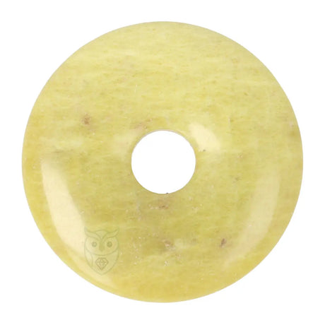 Lizardiet (Noorse Jade) donut hanger nr. 14 - Ø 4 cm | Edelsteen sieraad