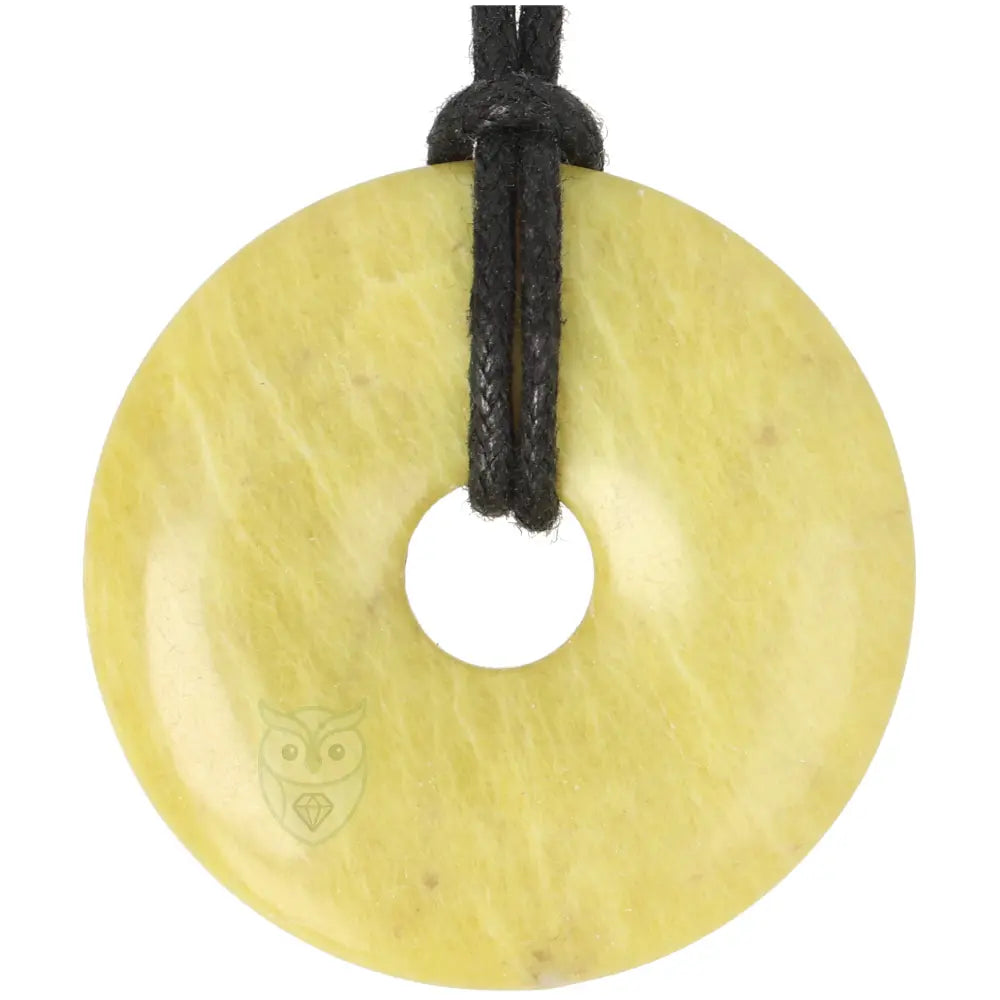 Lizardiet (Noorse Jade) donut hanger nr. 7 - Ø 4 cm | Edelsteen sieraad