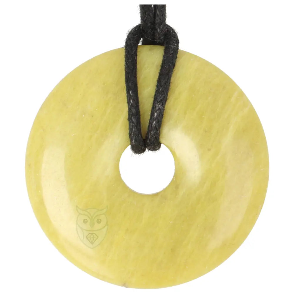 Lizardiet (Noorse Jade) donut hanger nr. 7 - Ø 4 cm | Edelsteen sieraad
