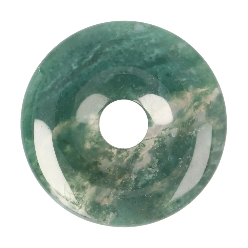Mosagaat donut hanger (Pi-stone) nr. 18- Ø 4 cm | Edelsteen sieraad