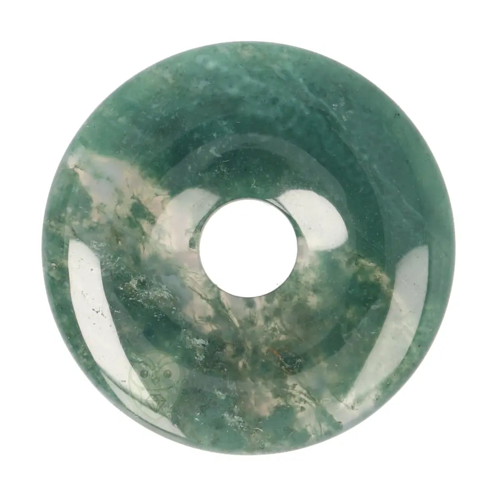 Mosagaat donut hanger (Pi-stone) nr. 18- Ø 4 cm | Edelsteen sieraad