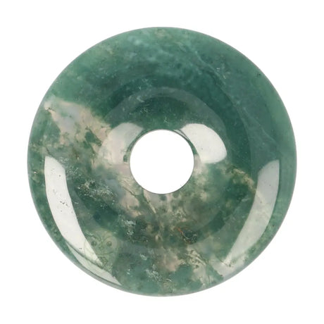 Mosagaat donut hanger (Pi-stone) nr. 18- Ø 4 cm | Edelsteen sieraad