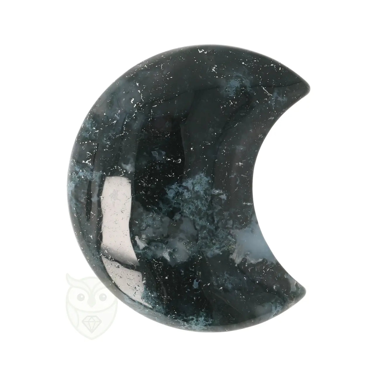 Mosagaat halve maan nr. 23 - 64 gram | Edelsteen