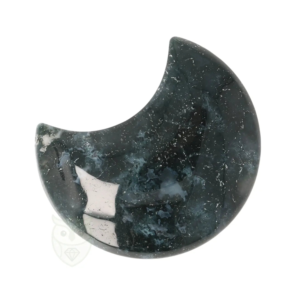 Mosagaat halve maan nr. 23 - 64 gram | Edelsteen