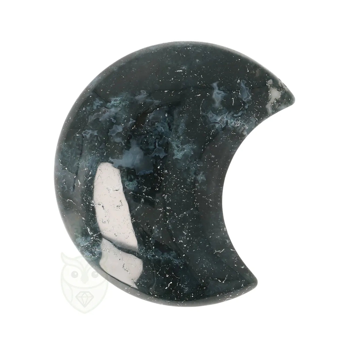 Mosagaat halve maan nr. 23 - 64 gram | Edelsteen