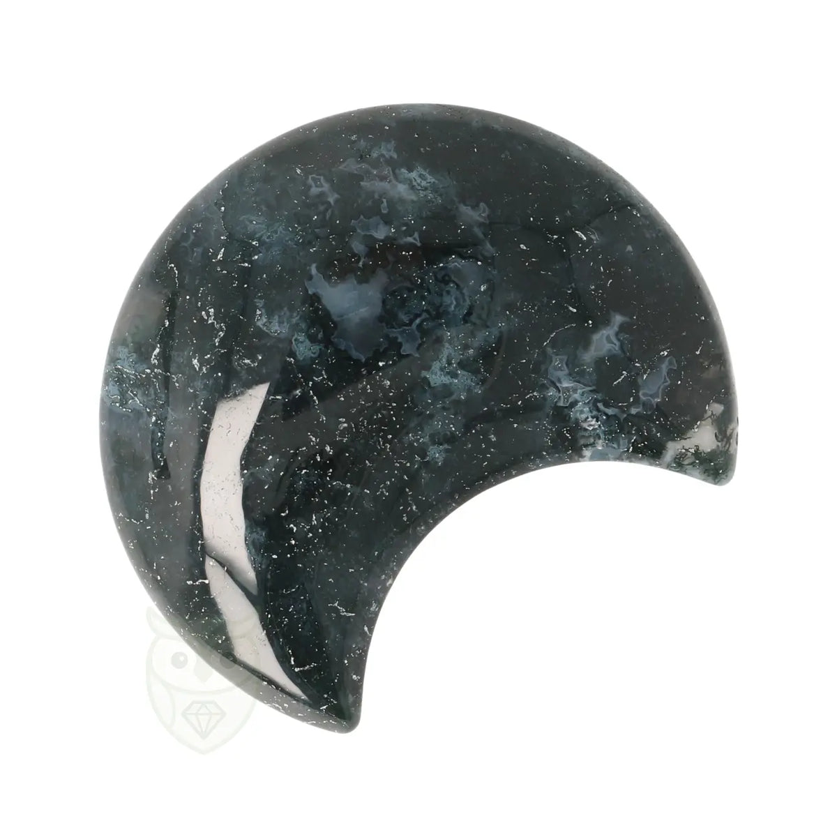 Mosagaat halve maan nr. 23 - 64 gram | Edelsteen