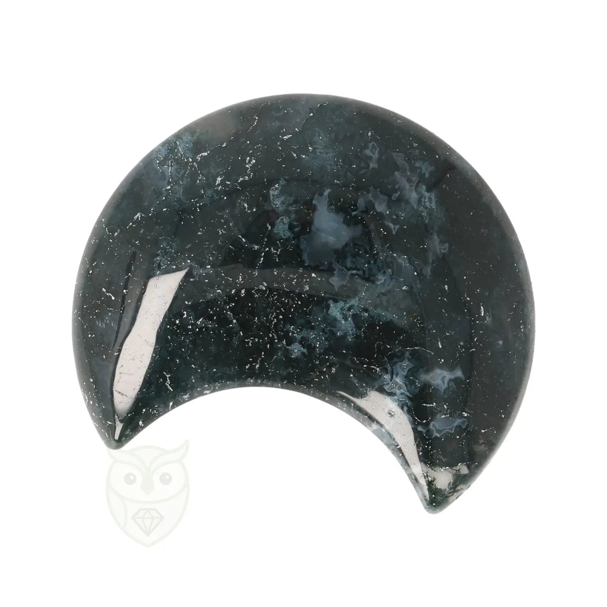 Mosagaat halve maan nr. 23 - 64 gram | Edelsteen