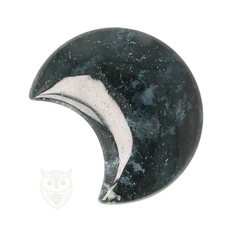 Mosagaat halve maan nr. 23 - 64 gram | Edelsteen