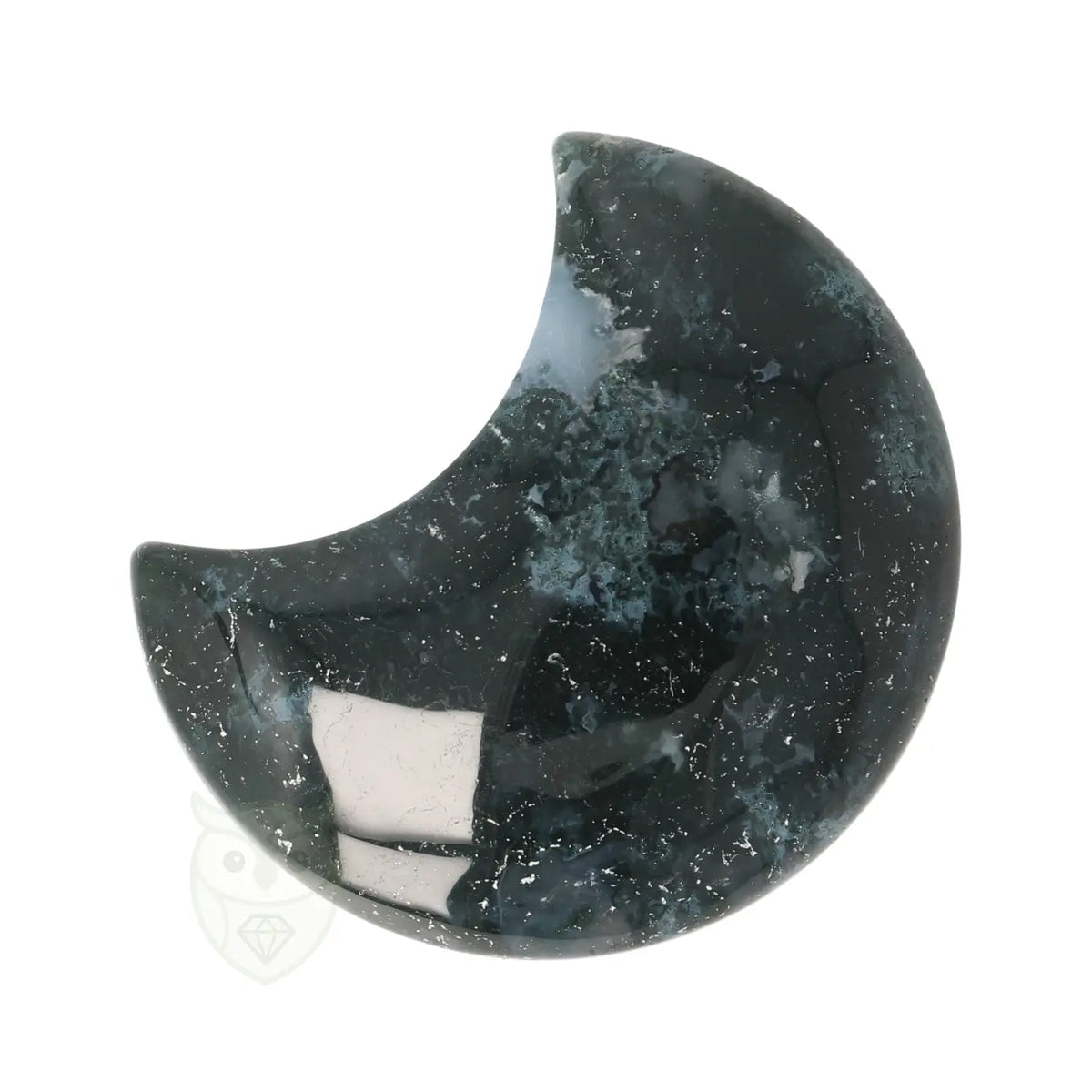 Mosagaat halve maan nr. 23 - 64 gram | Edelsteen