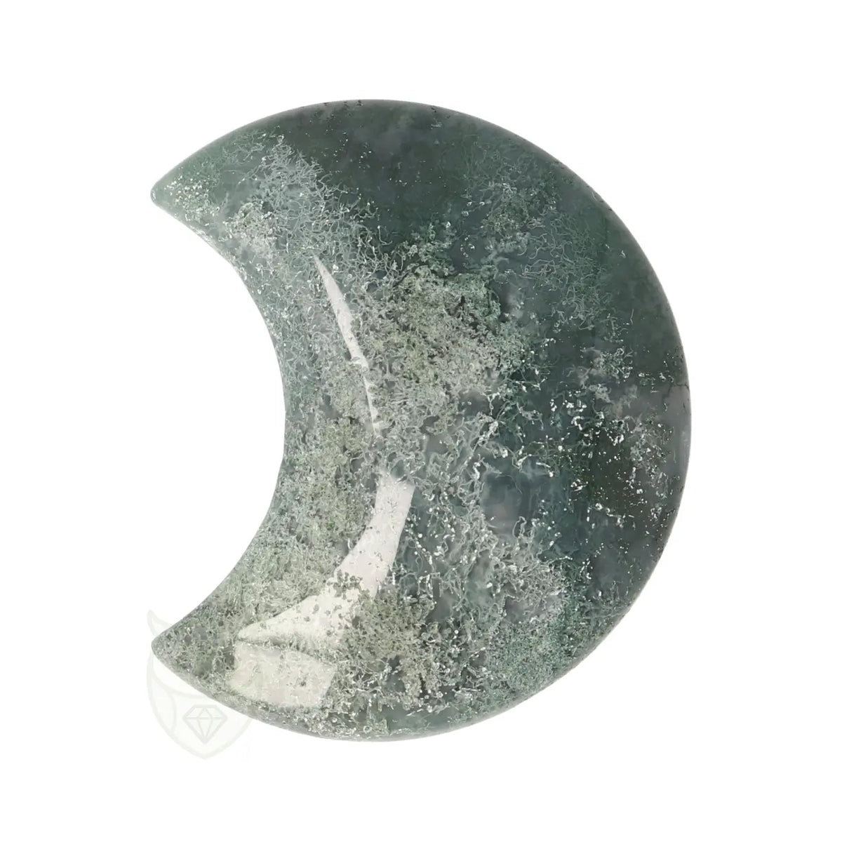 Mosagaat halve maan nr. 24 - 55 gram | Edelsteen