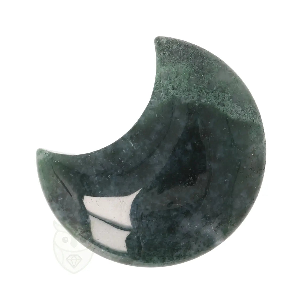 Mosagaat halve maan nr. 24 - 55 gram | Edelsteen
