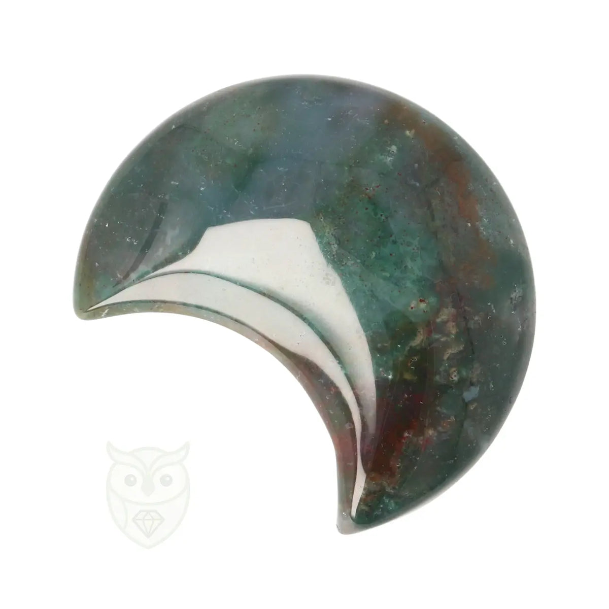 Mosagaat halve maan nr. 25 - 59 gram | Edelsteen