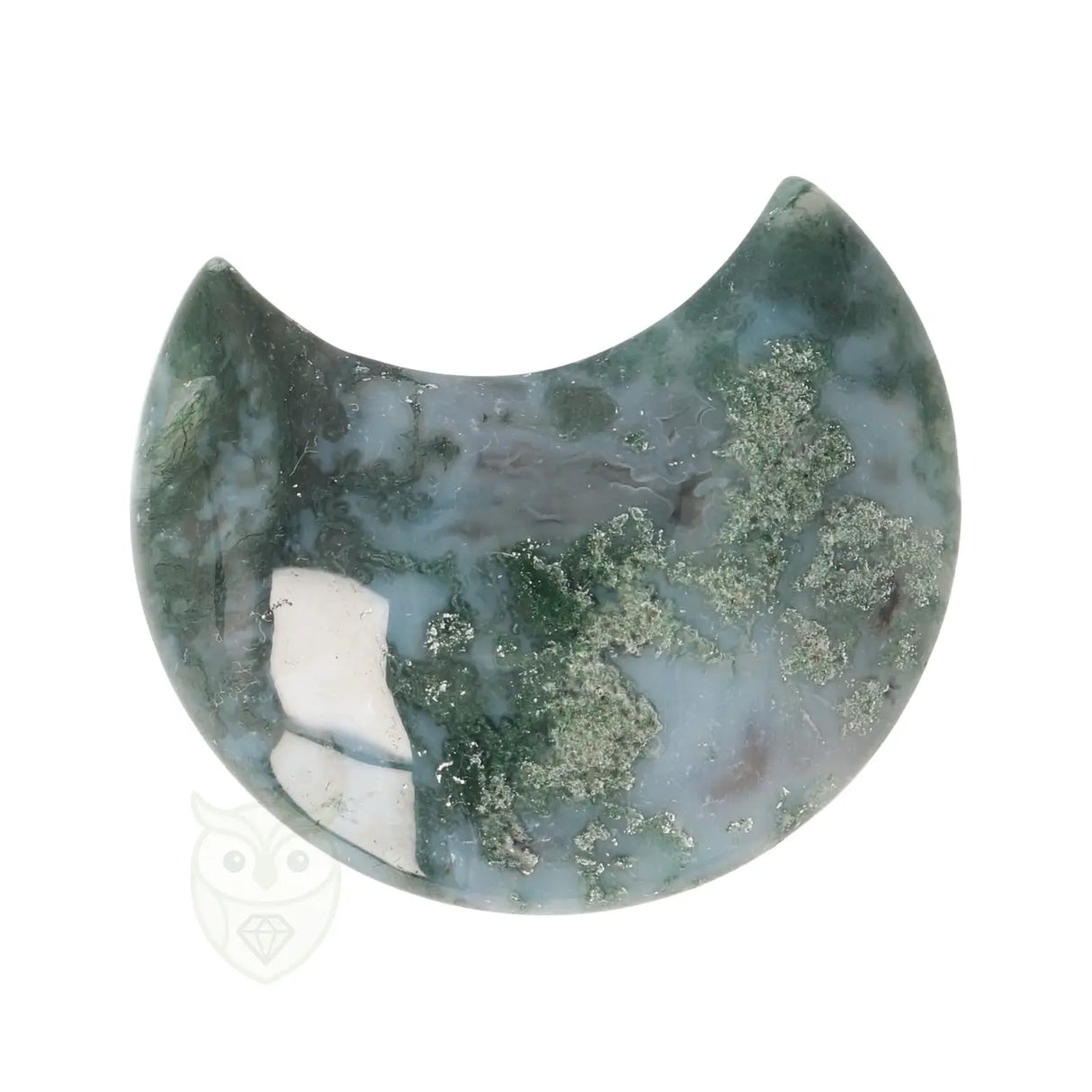 Mosagaat halve maan nr. 26 - 48 gram | Edelsteen