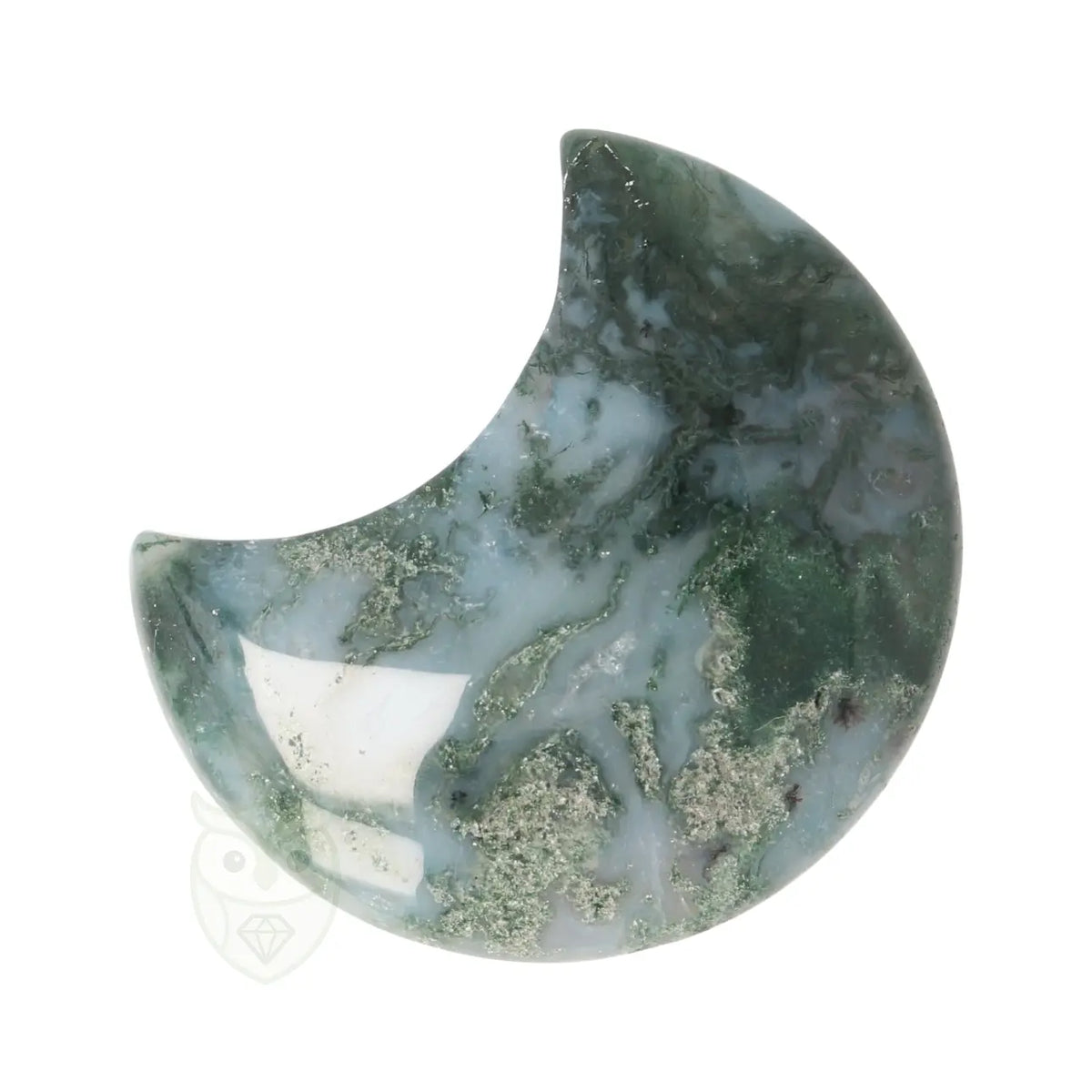 Mosagaat halve maan nr. 26 - 48 gram | Edelsteen