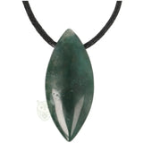 Mosagaat ovaal hanger nr. 28 - 11 gram met waxkoord