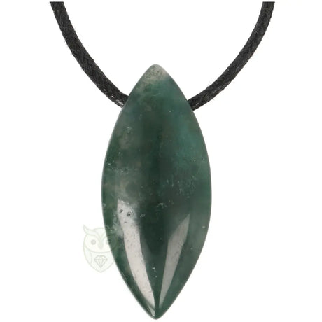 Mosagaat ovaal hanger nr. 28 - 11 gram met waxkoord