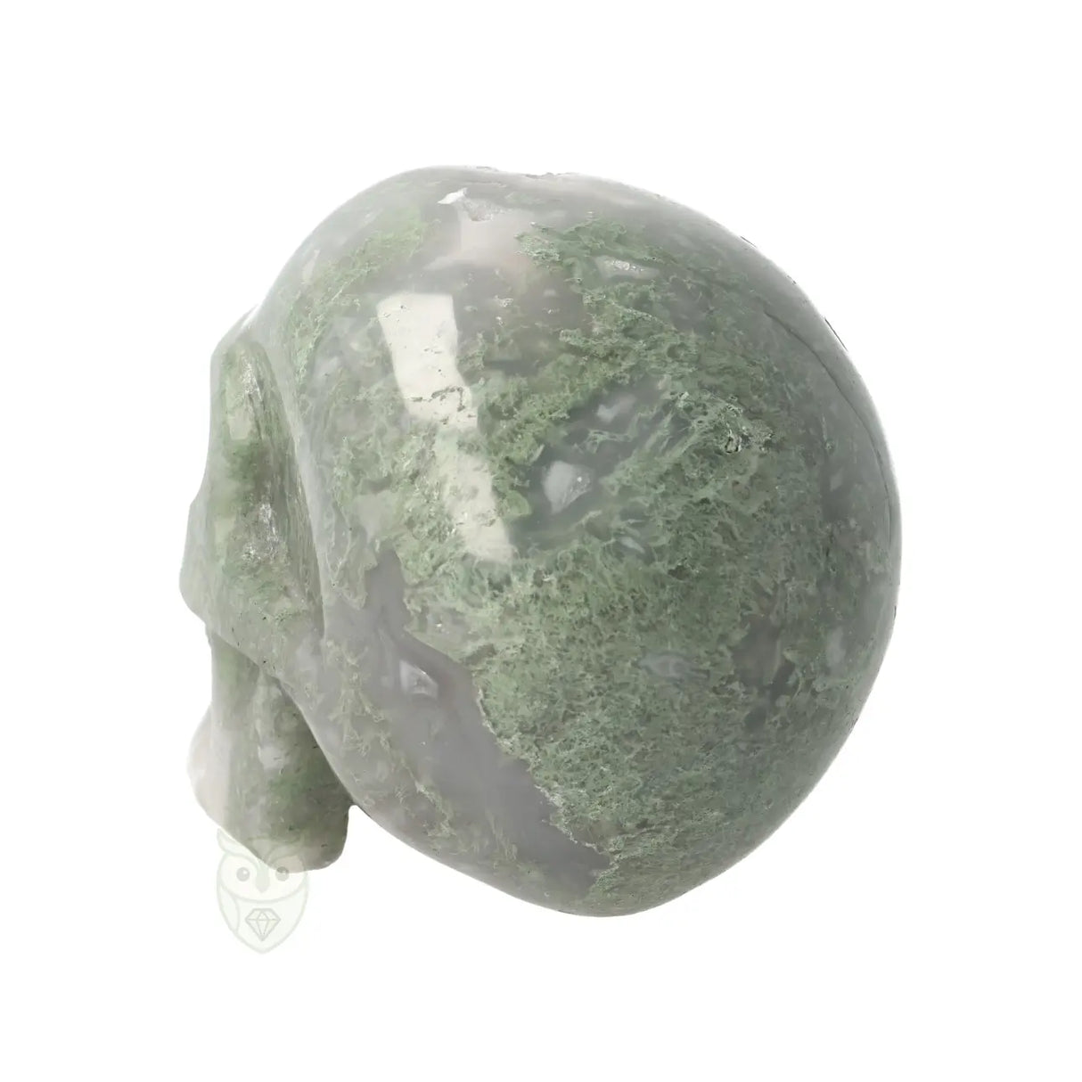 Mosagaat schedel nr. 265 - 909 gram | Edelsteen skull