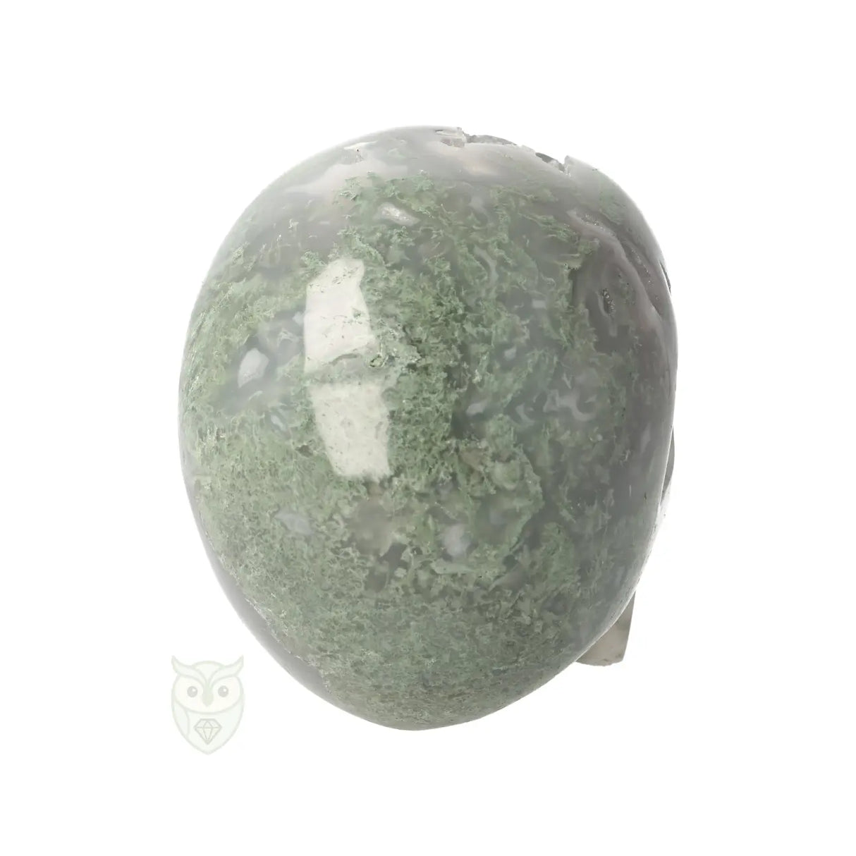Mosagaat schedel nr. 265 - 909 gram | Edelsteen skull