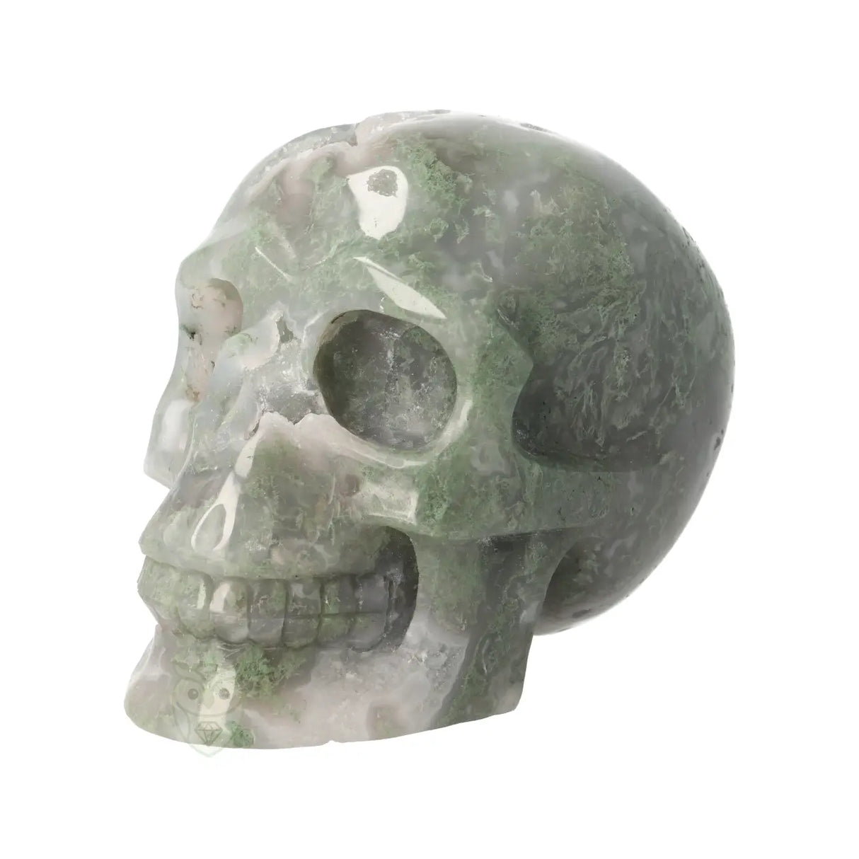 Mosagaat schedel nr. 265 - 909 gram | Edelsteen skull