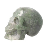 Mosagaat schedel nr. 265 - 909 gram | Edelsteen skull