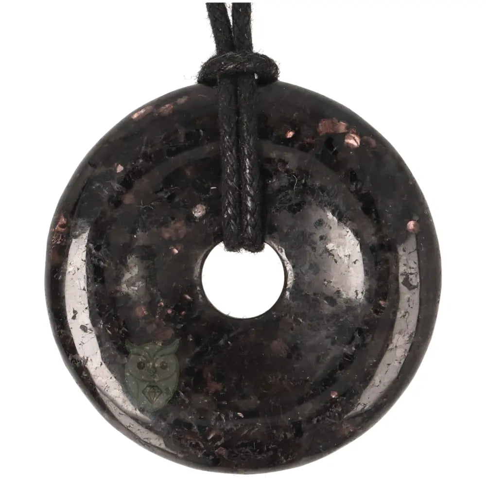 Nuummiet Donut hanger nr. 17 - Ø 4 cm | Edelsteen sieraad