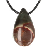 Polychroom Jaspis druppel hanger nr. 40 - 13 gram | Edelsteen sieraad